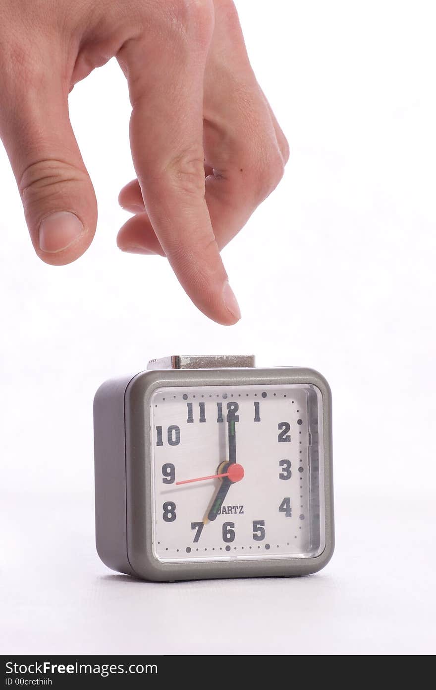 Turning off alarm on the alarm clock by finger