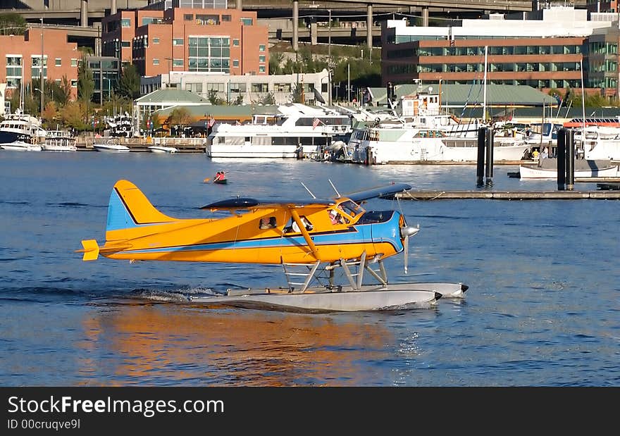 Water Plane is Taking Off. Water Plane is Taking Off