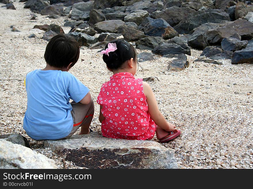 Kids at the beach