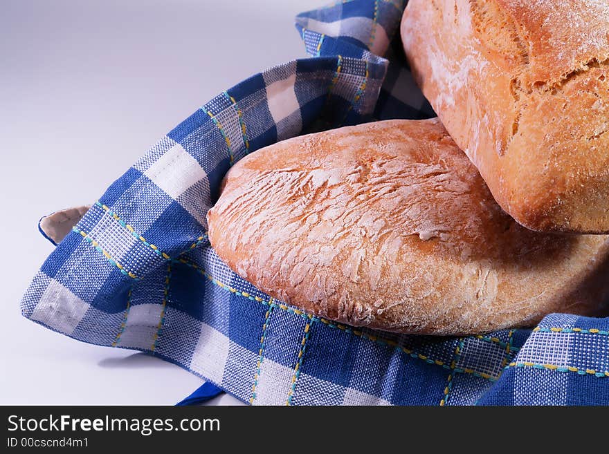 Fresh handmade bread the basic food in European countries