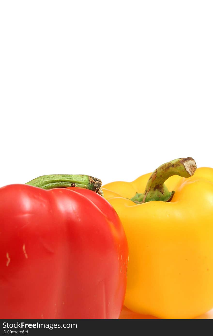 Colorful Yellow & Red Bell Pepper Vertical