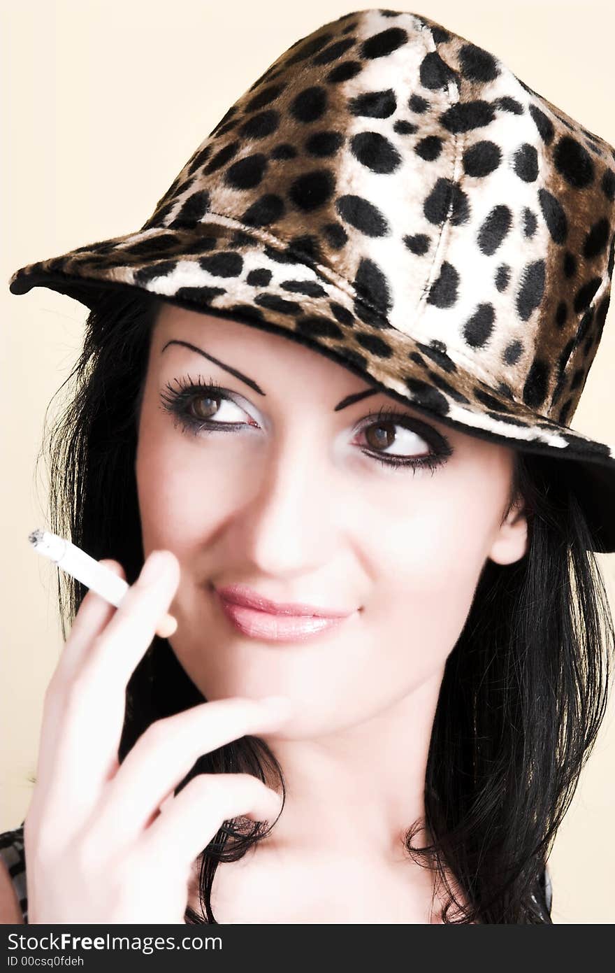 Woman with cigar