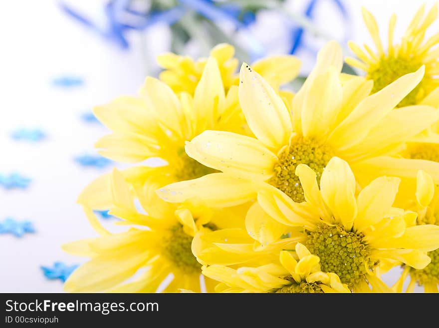 Composition with flowers.