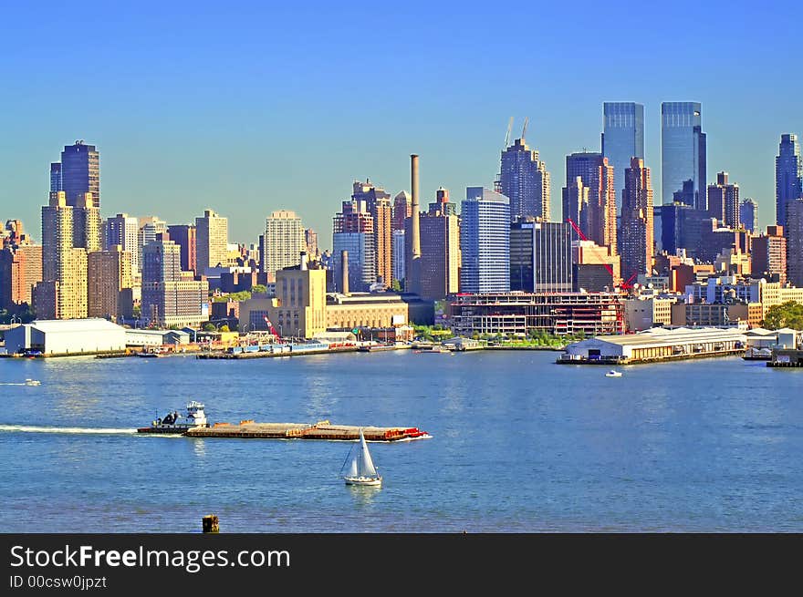 New York City - view from across the river. New York City - view from across the river