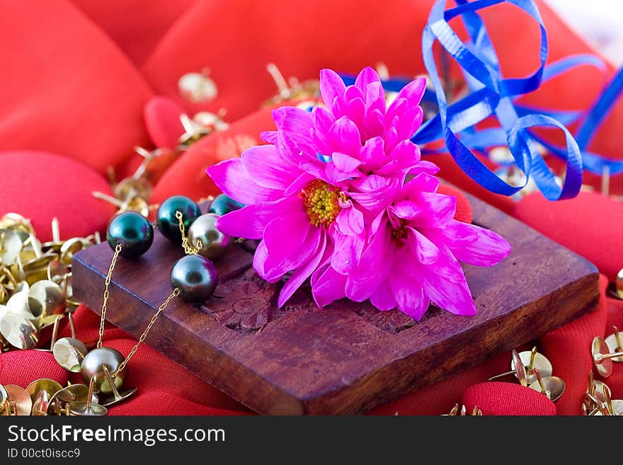 Shoot of nice abstract composition with flowers.