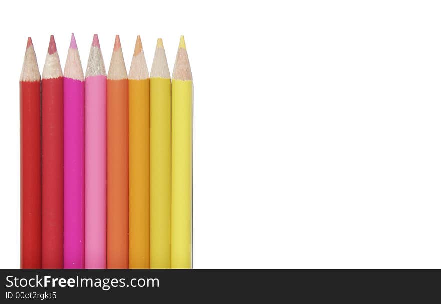 Red Yellow Set Of Coloured Pencils