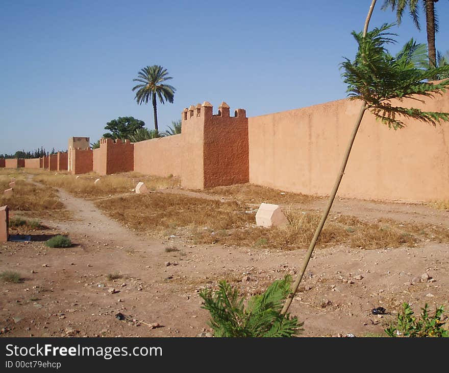 The mud walls of this Morrocan city stand defiant against a wind that harangues and bullies the unestablished saplings. The mud walls of this Morrocan city stand defiant against a wind that harangues and bullies the unestablished saplings.