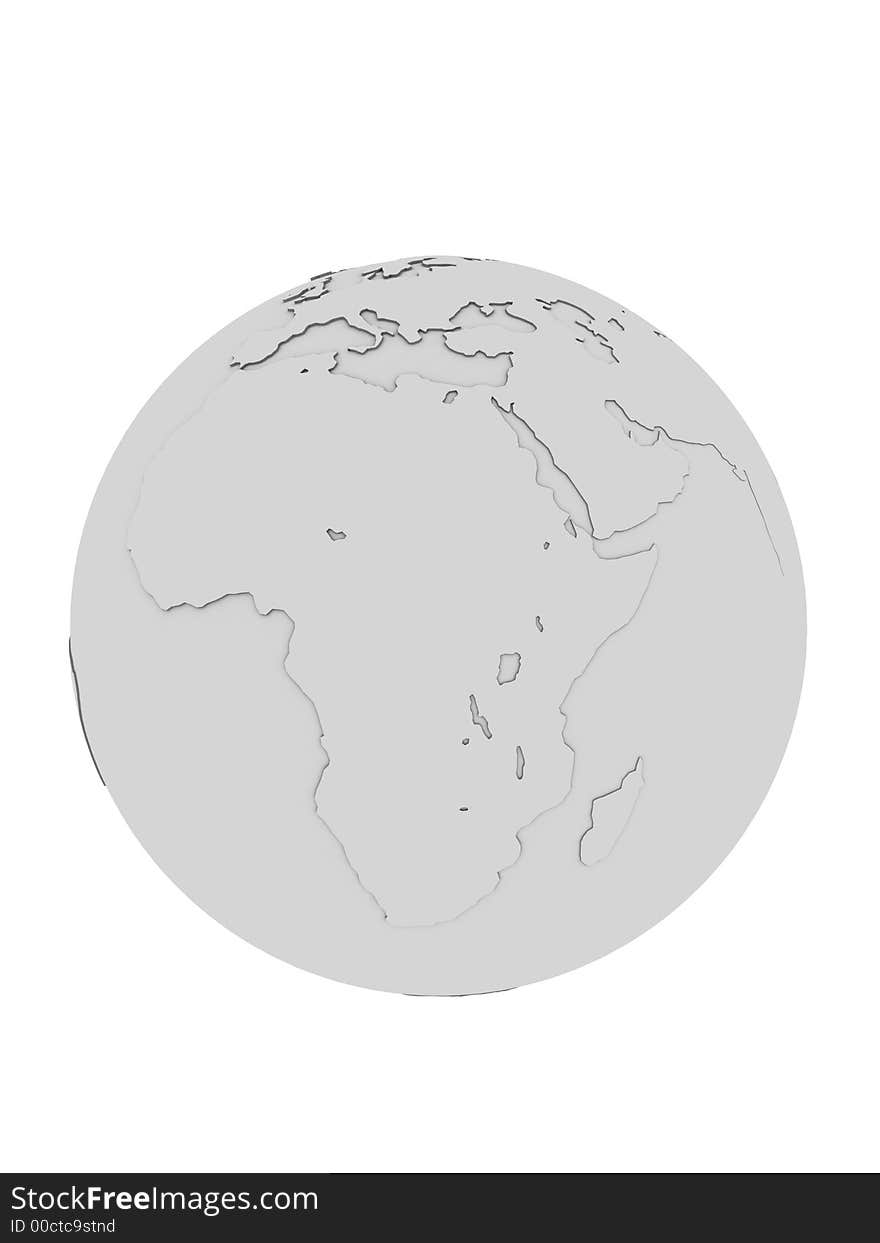 Simple grey globe