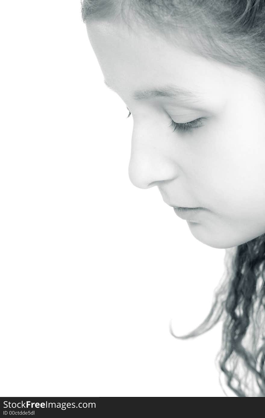 A woman model portrait in the studio. A woman model portrait in the studio