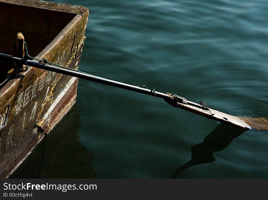 Boat in a lake in Sichuan,west of China. Boat in a lake in Sichuan,west of China