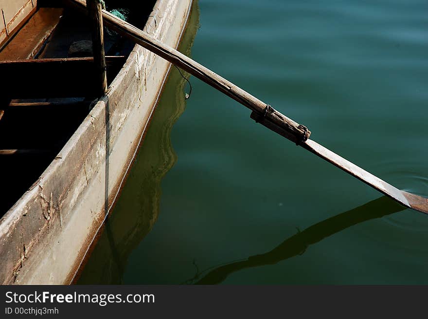 Boat in a lake in Sichuan,west of China. Boat in a lake in Sichuan,west of China