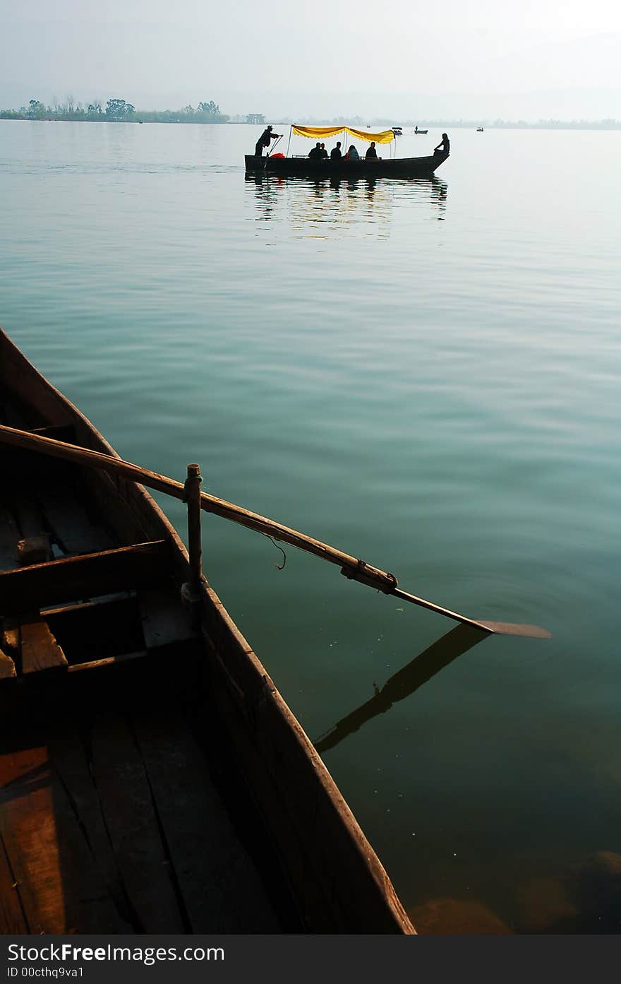 Boat in a lake in Sichuan,west of China. Boat in a lake in Sichuan,west of China