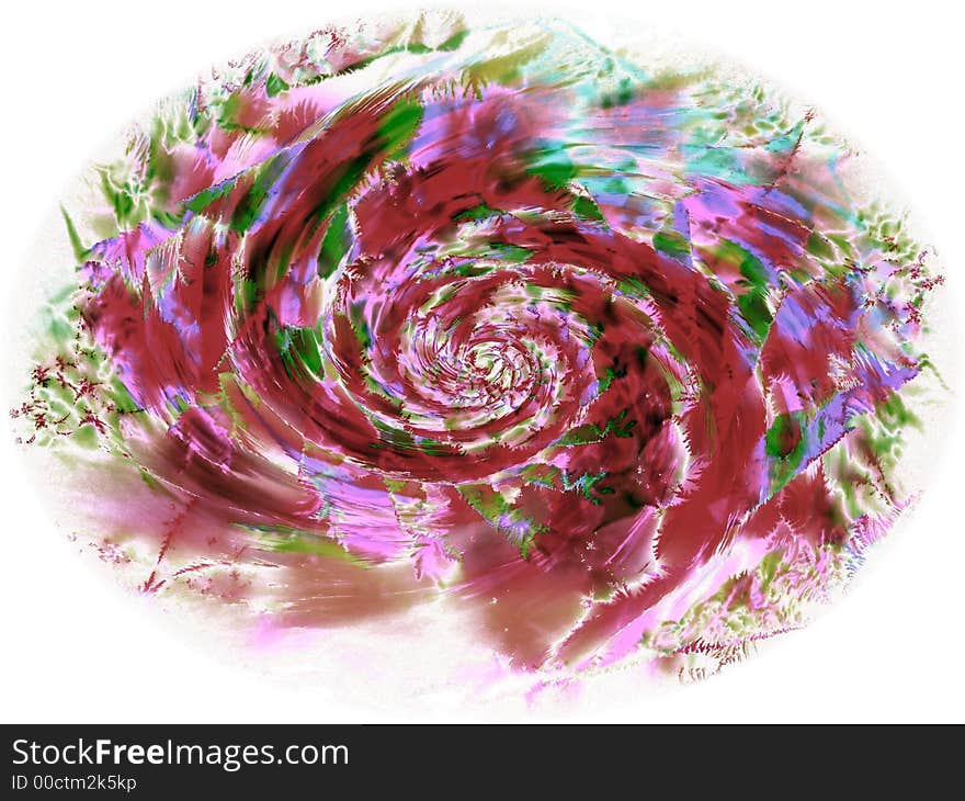 Abstract Painted Rose Petals