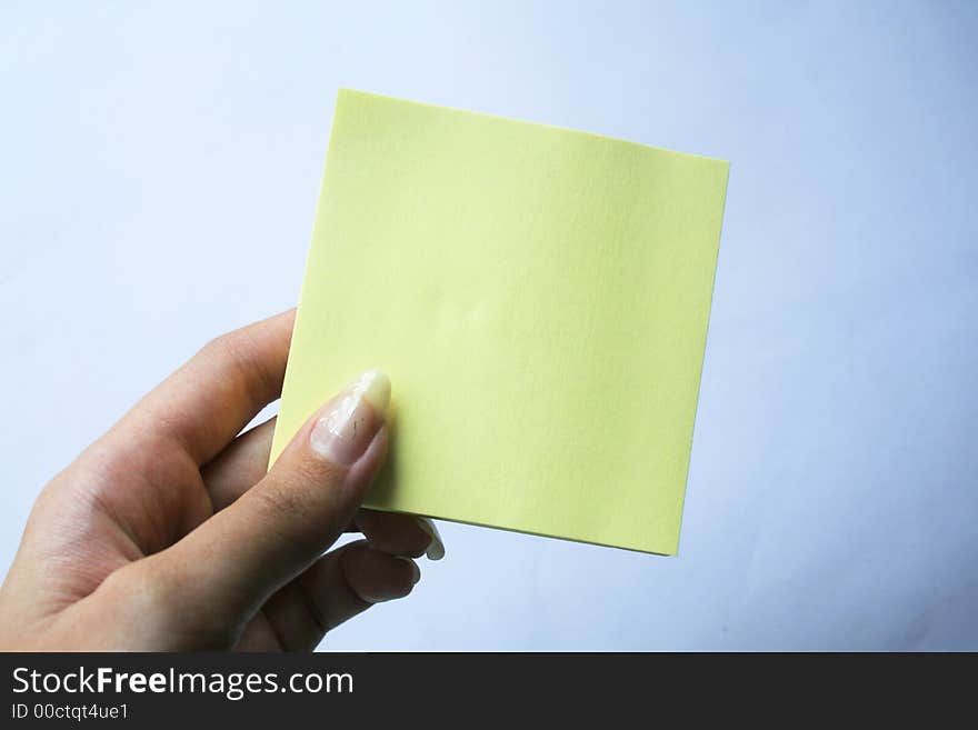 Blank yellow piece of paper, design or text can be placed on it. Blank yellow piece of paper, design or text can be placed on it.