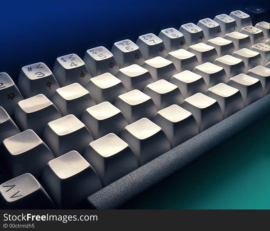 Keyboard in blue