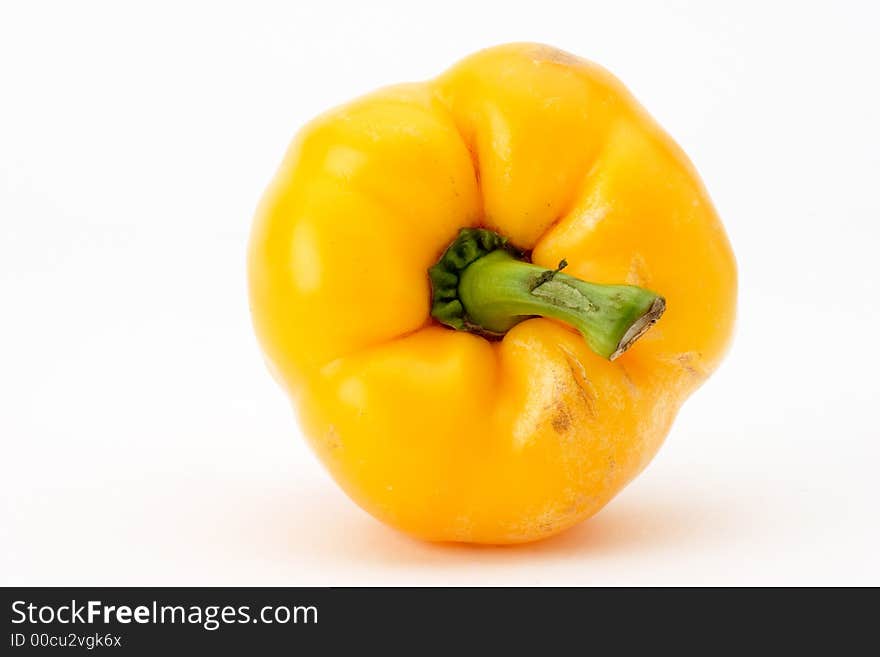 Top of yellow bell pepper