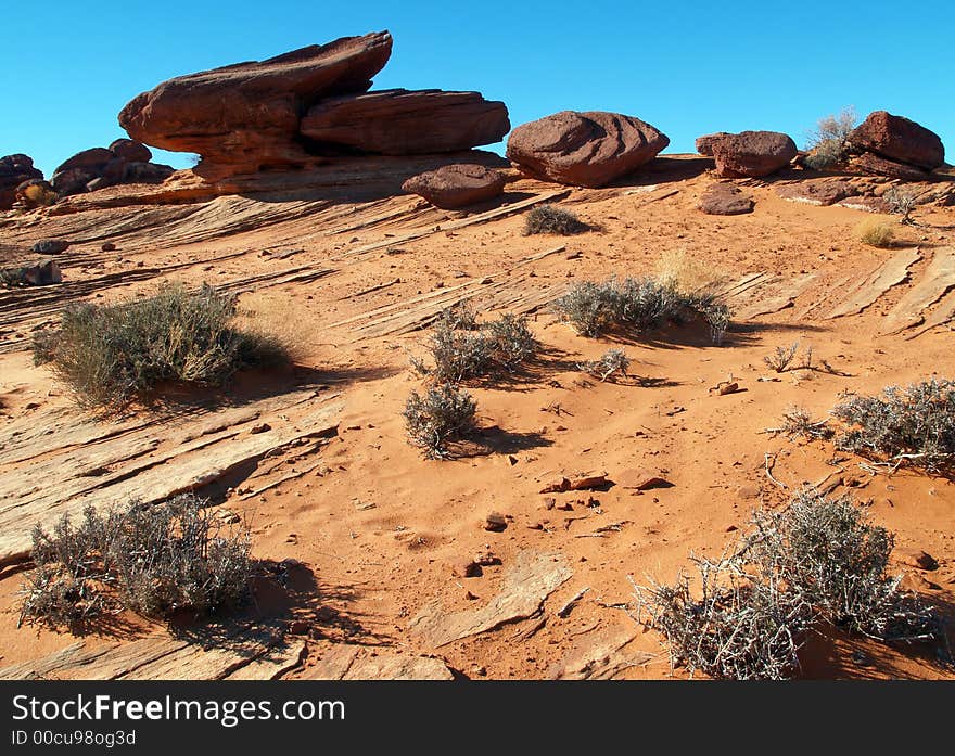 A Rock Formation In The Glen Canyon