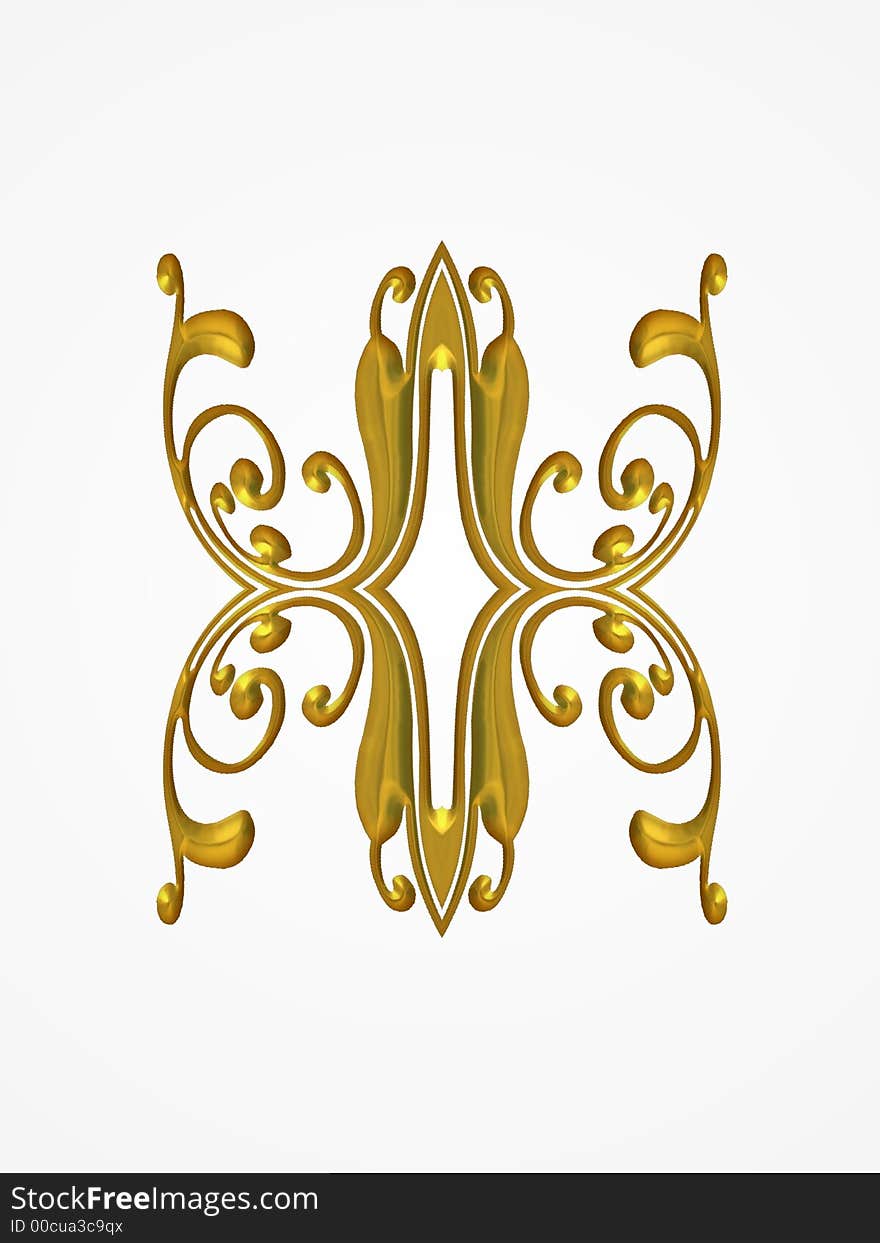 Gold Abstract Design Element