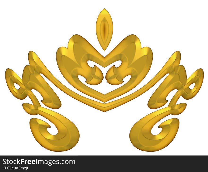 Gold Decorative Crown Design