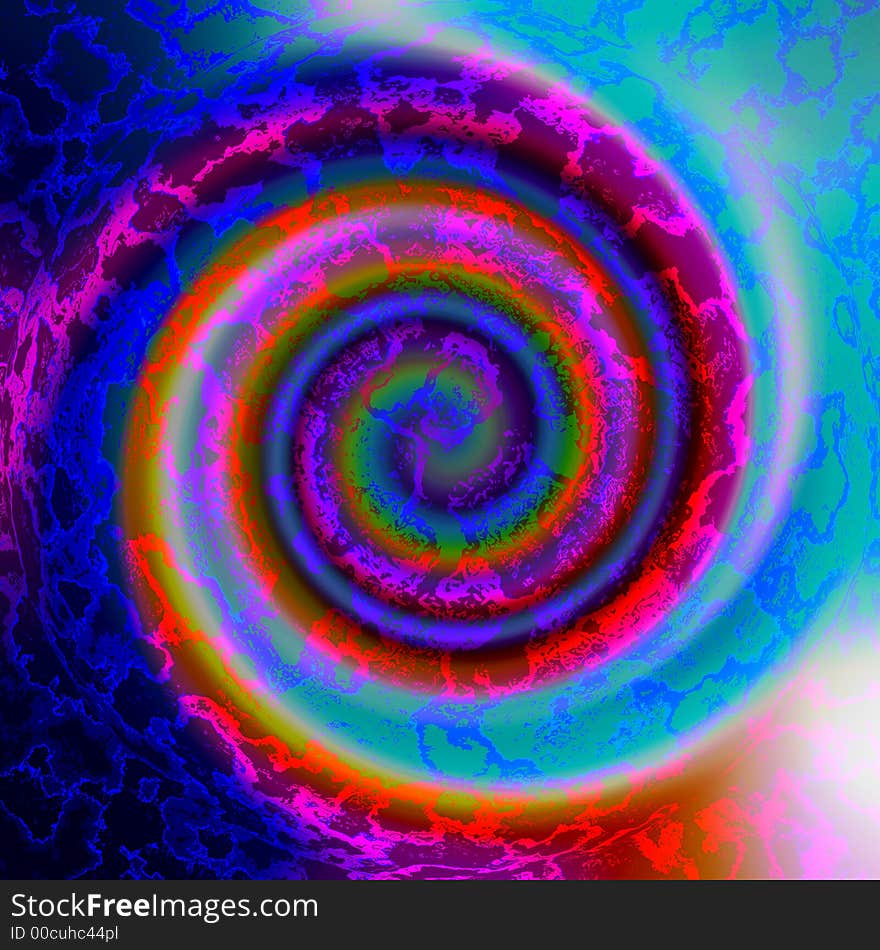 Art graphic multicolored spiral wallpaper, design background