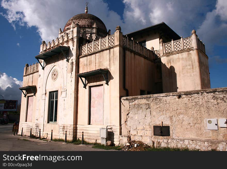 Architecture. Liberty Stile, Ancient Stand Florio. Palermo Sicily. Architecture. Liberty Stile, Ancient Stand Florio. Palermo Sicily