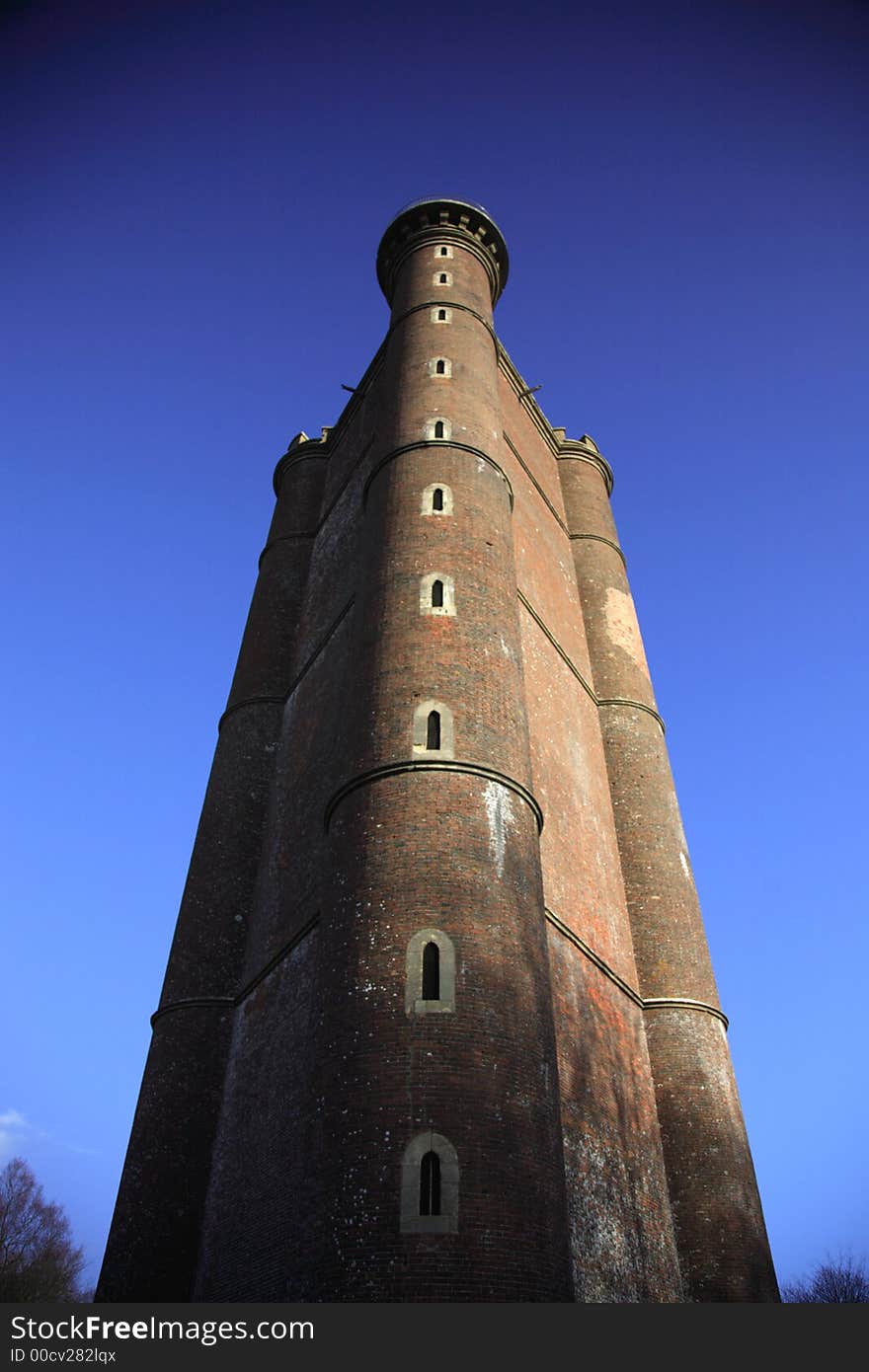 A verticle view of King Alfred's Tower Wiltshire England