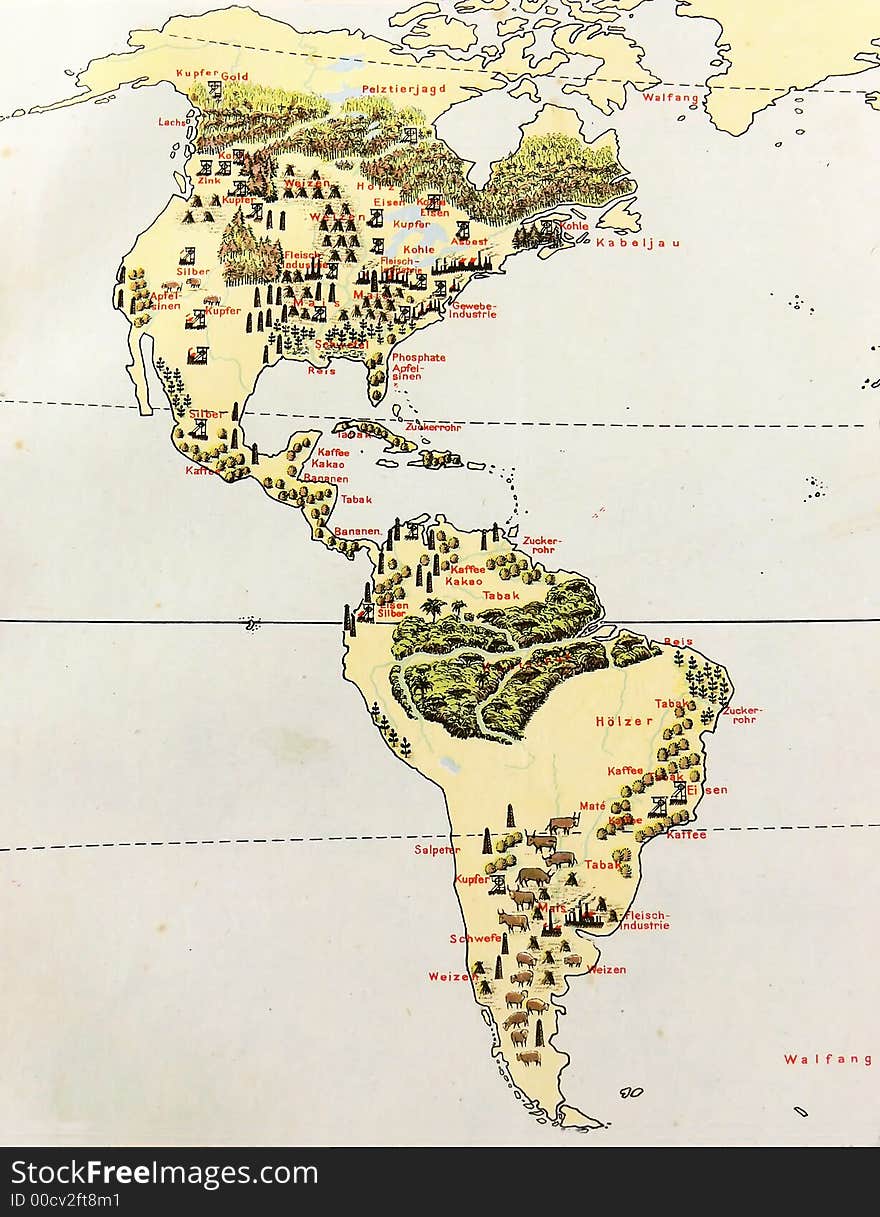 Map from a old germany school atlas (1941). Map from a old germany school atlas (1941)