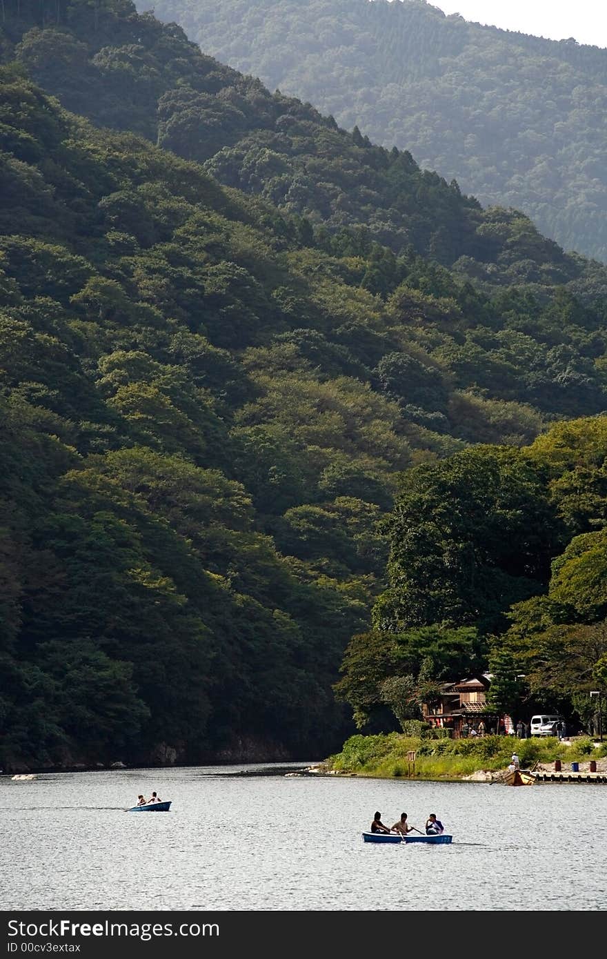 Boating on Hozu River, Arashiyama, Kyoto, Japan