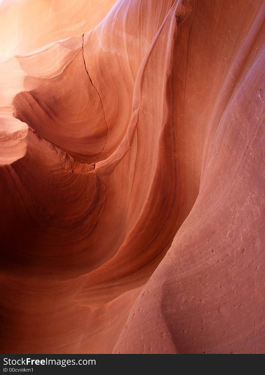 The upper Antelope Slot Canyon near Page in Arizona USA