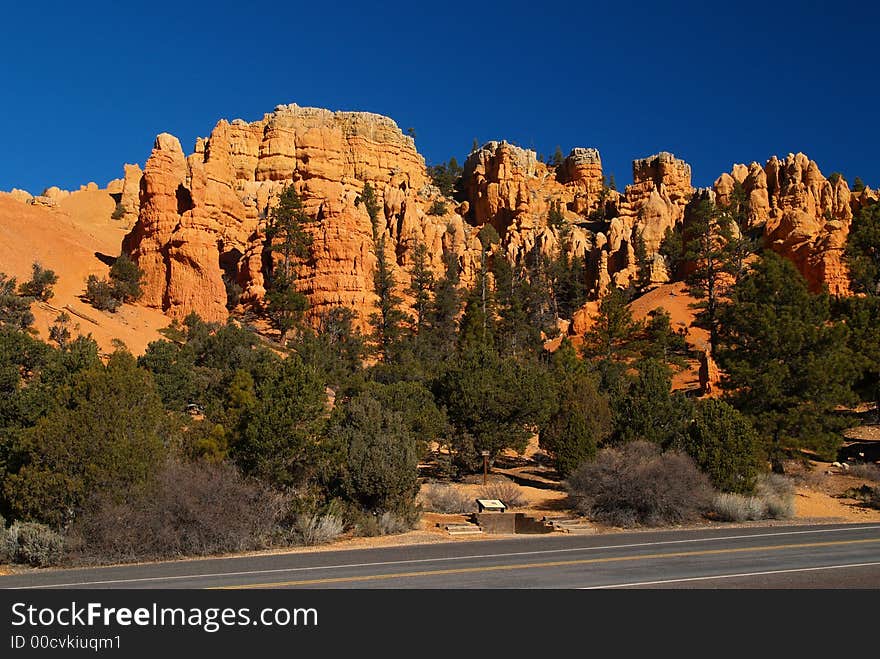 Sandstone formations in Red Canyon