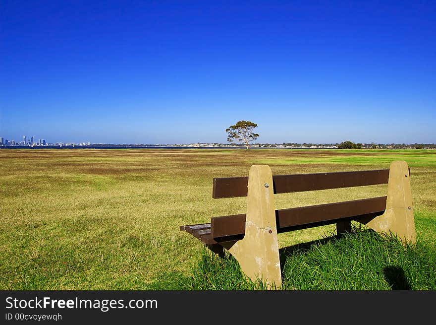 Empty chair in the park. Empty chair in the park