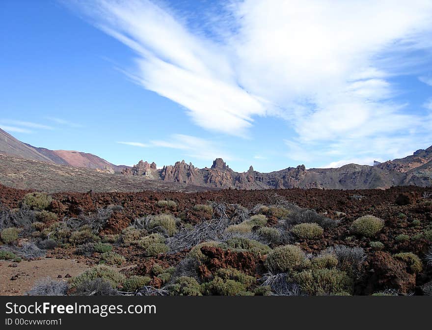 Crater of the volcano