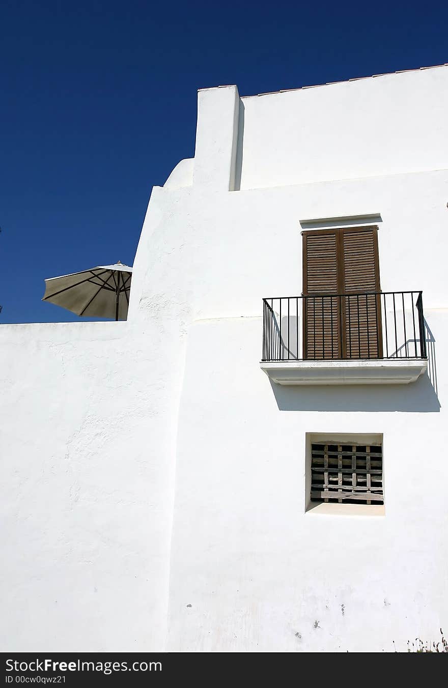 Dalt vila house and blue sky