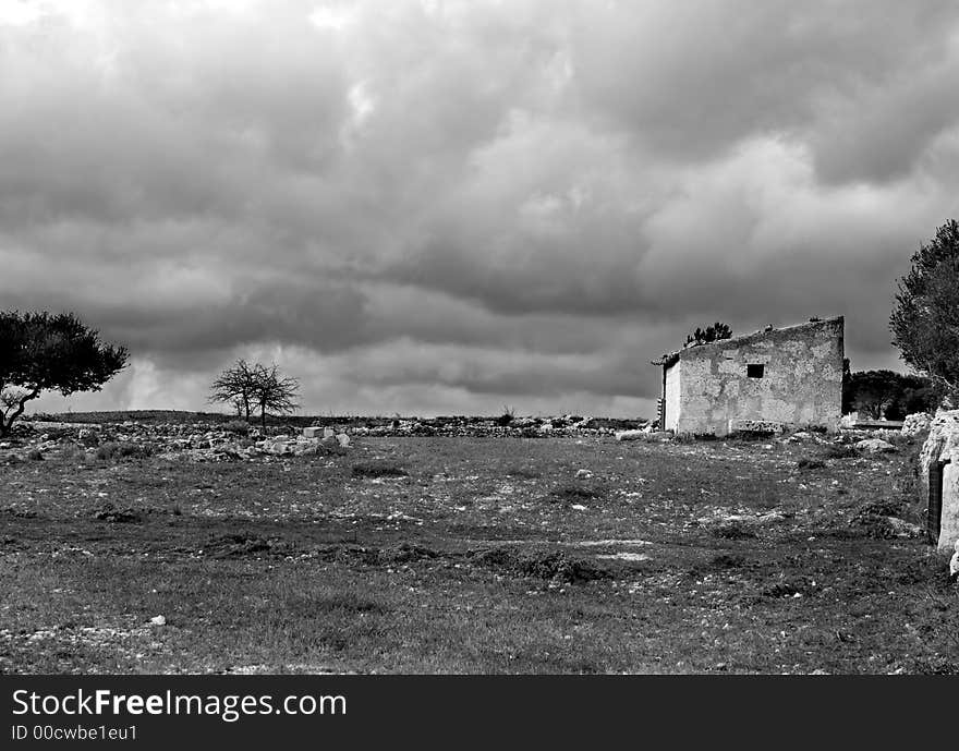 Sad and desolate house in the Sicilian hinterland. Sad and desolate house in the Sicilian hinterland