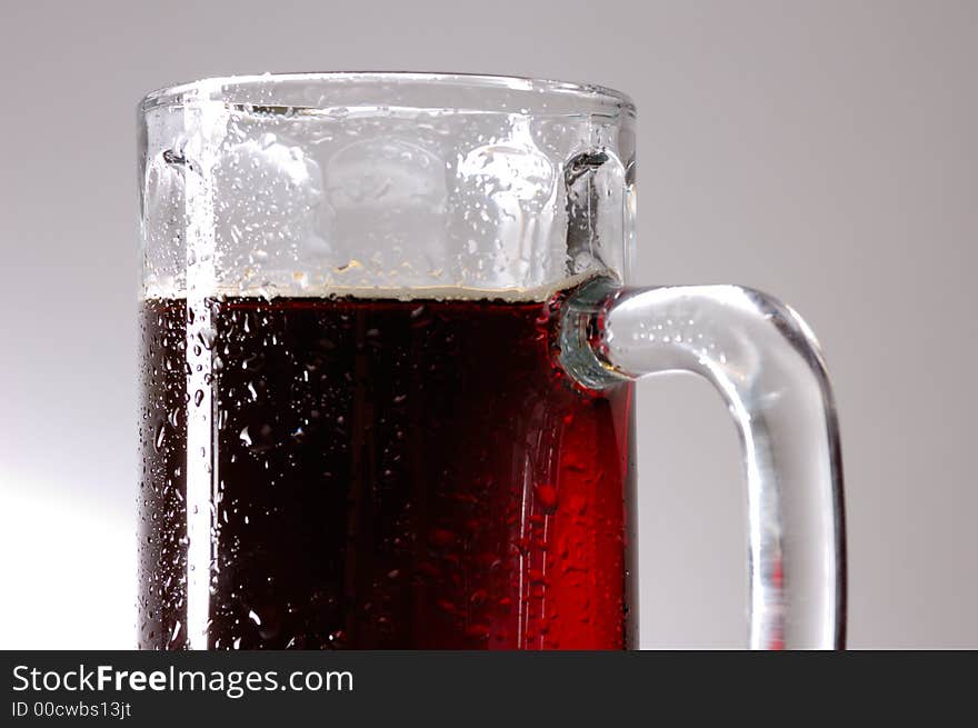 Glass of dark beer