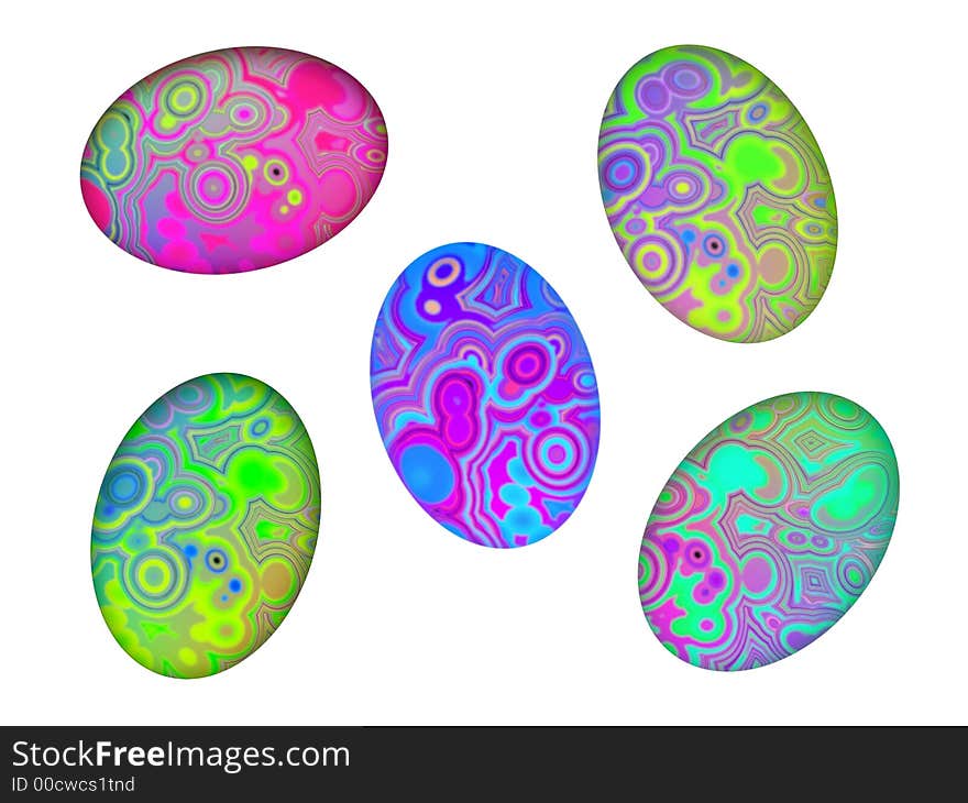 Colorful Easter Eggs Clip Art