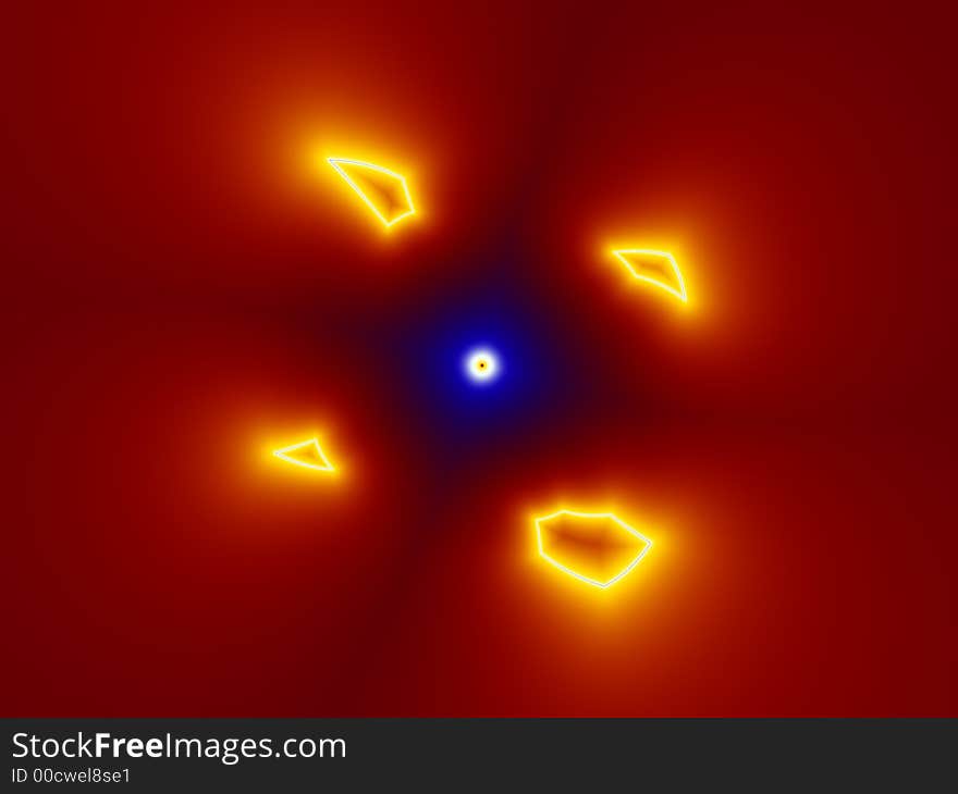 The bright cross, fractal image