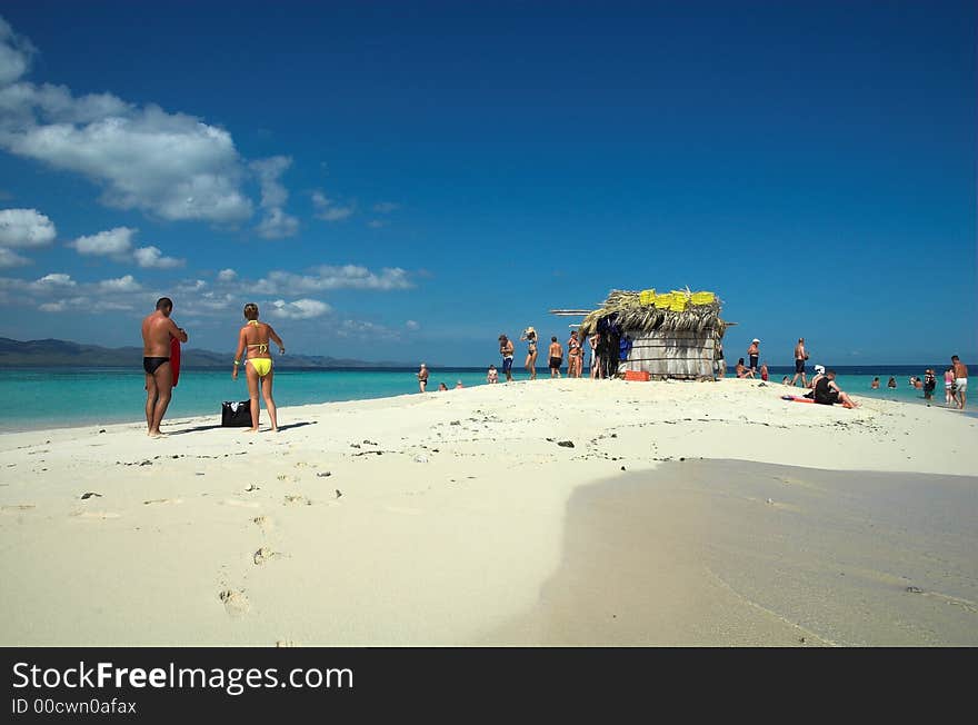 Enjoying the sea and sand in the caribbean. Enjoying the sea and sand in the caribbean