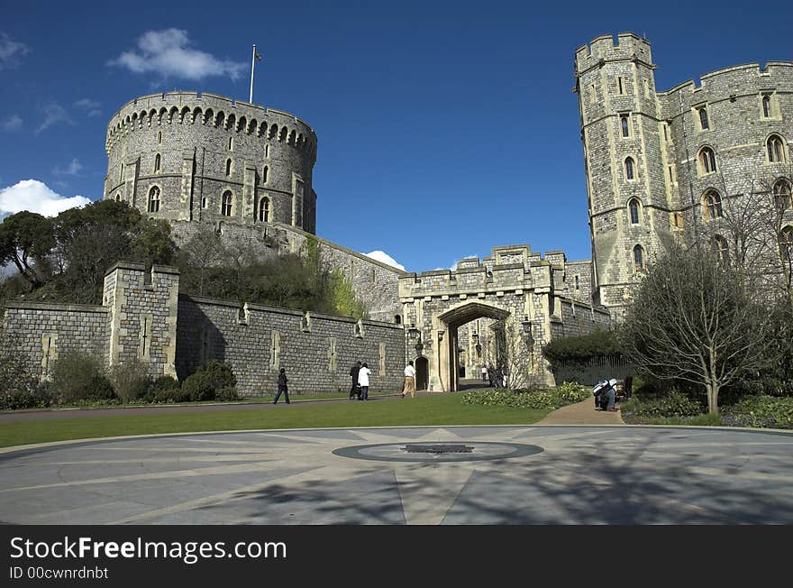 The tower(the keep) at windsor castle, england. The tower(the keep) at windsor castle, england.