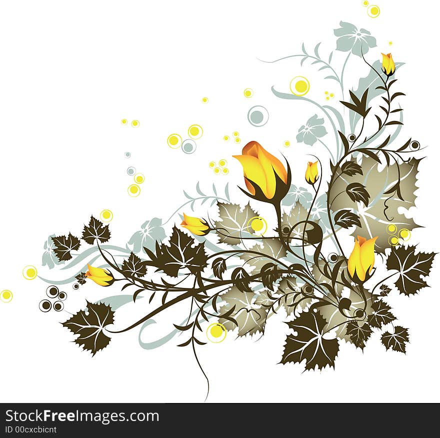 Floral background. Illustration can be used for different purposes