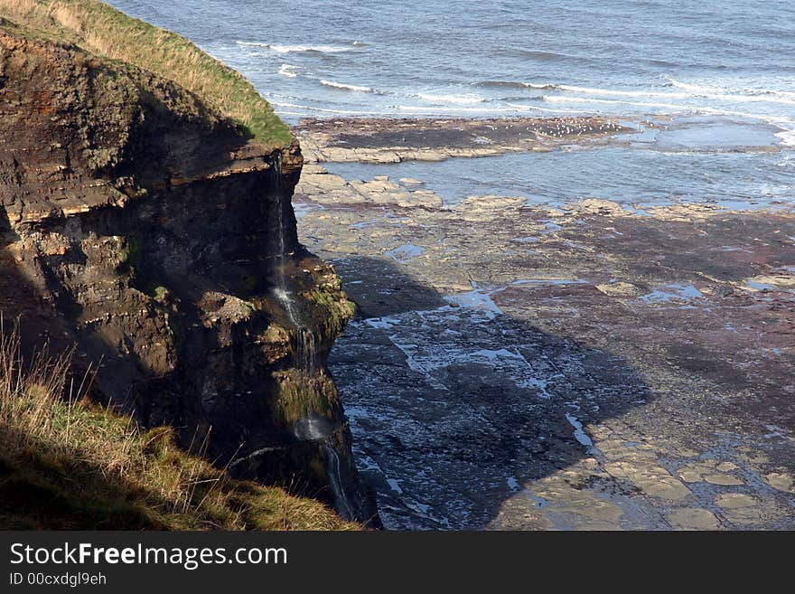 Cliff waterfall