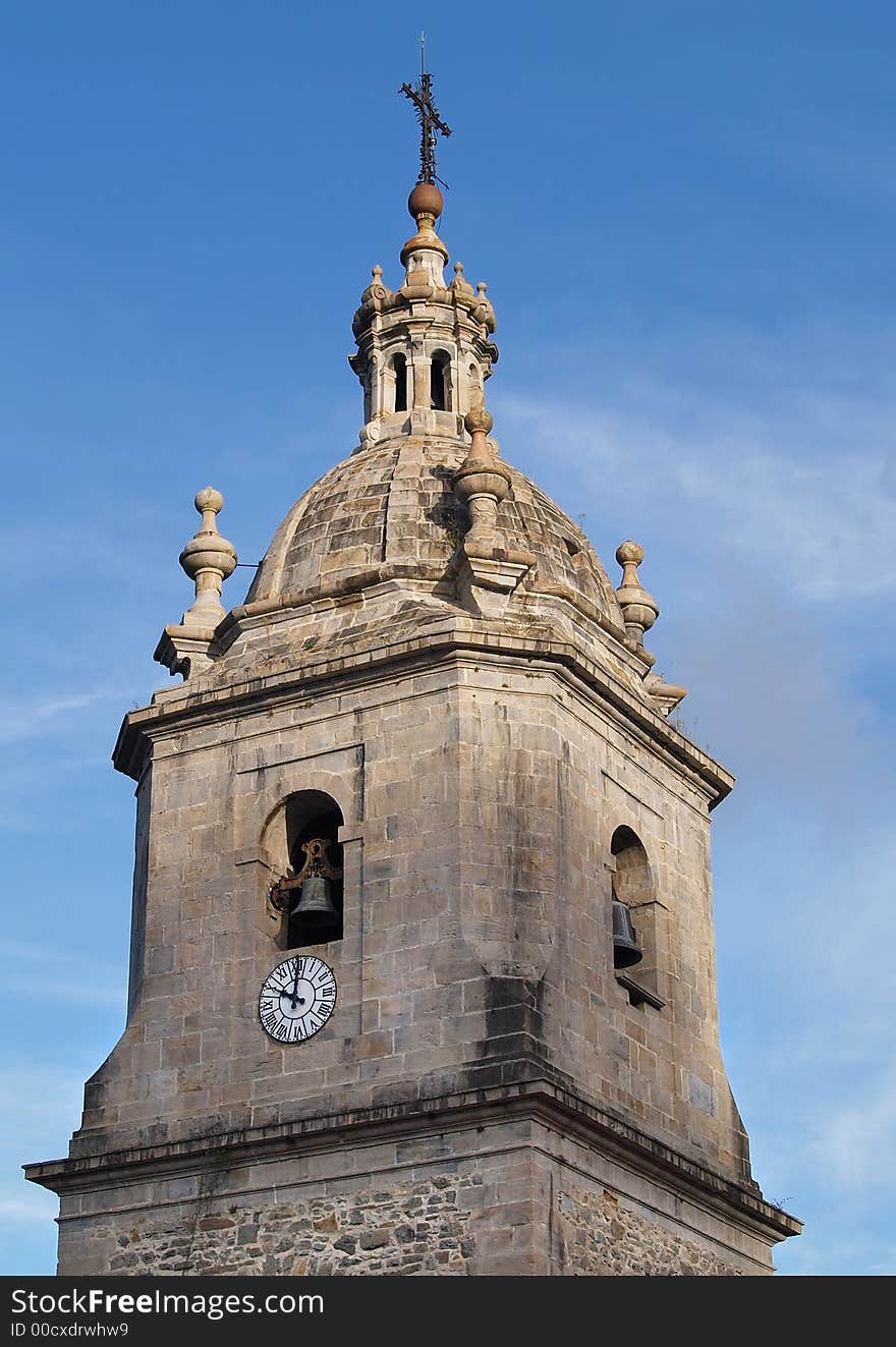 Church Bell Tower and clock