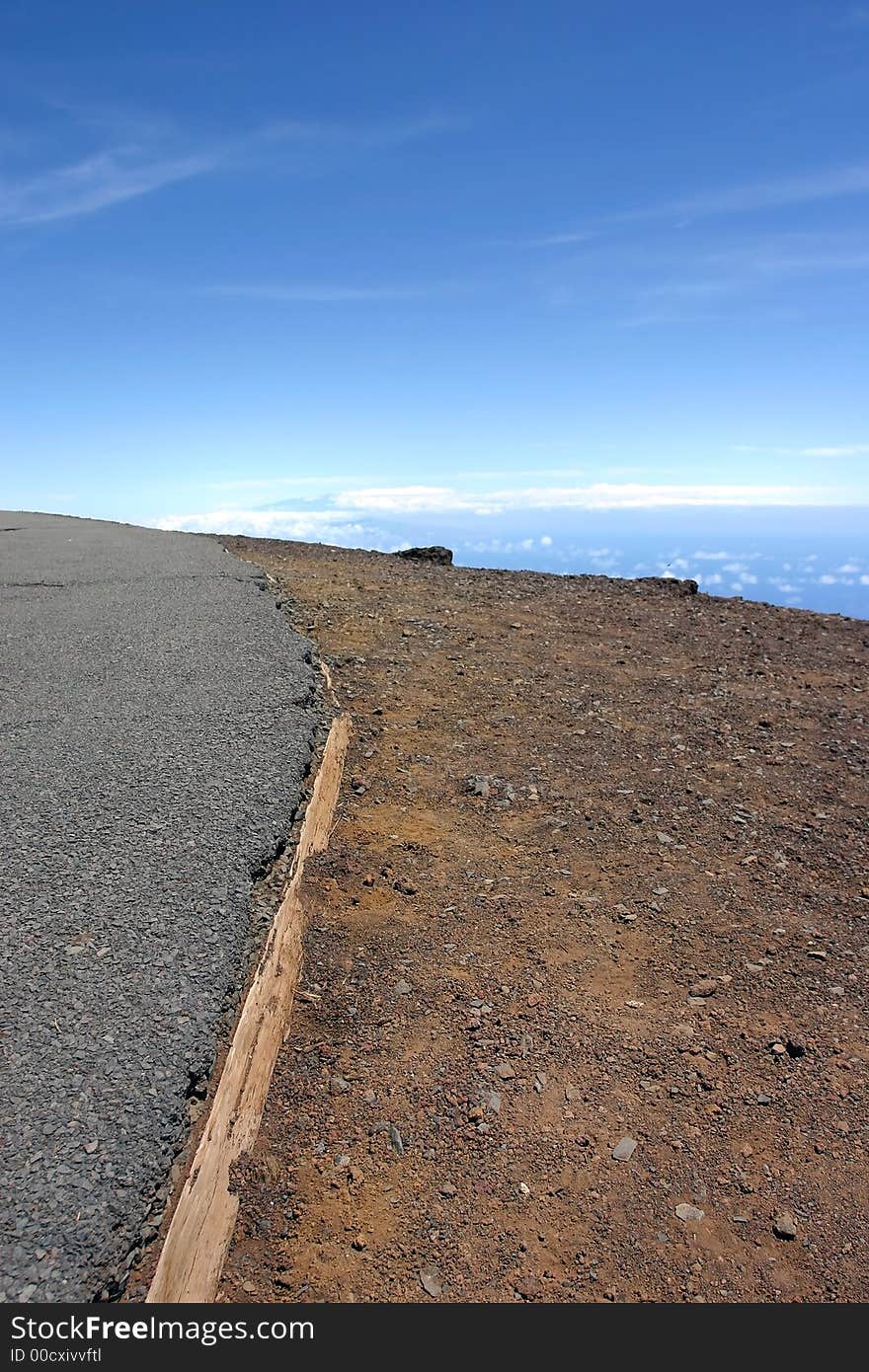 Road to haleakala at hawaii