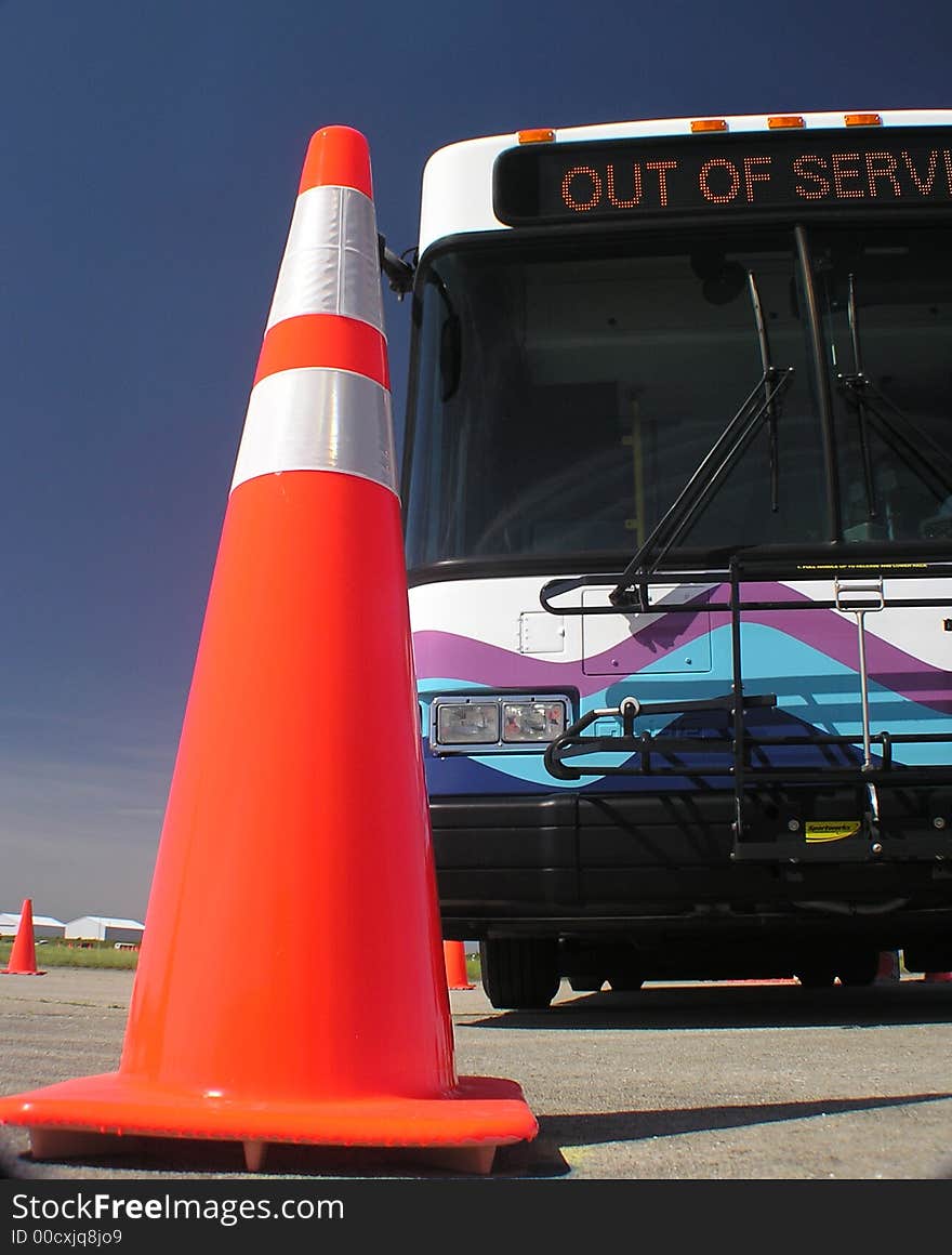 Bus and Traffic Cone 2