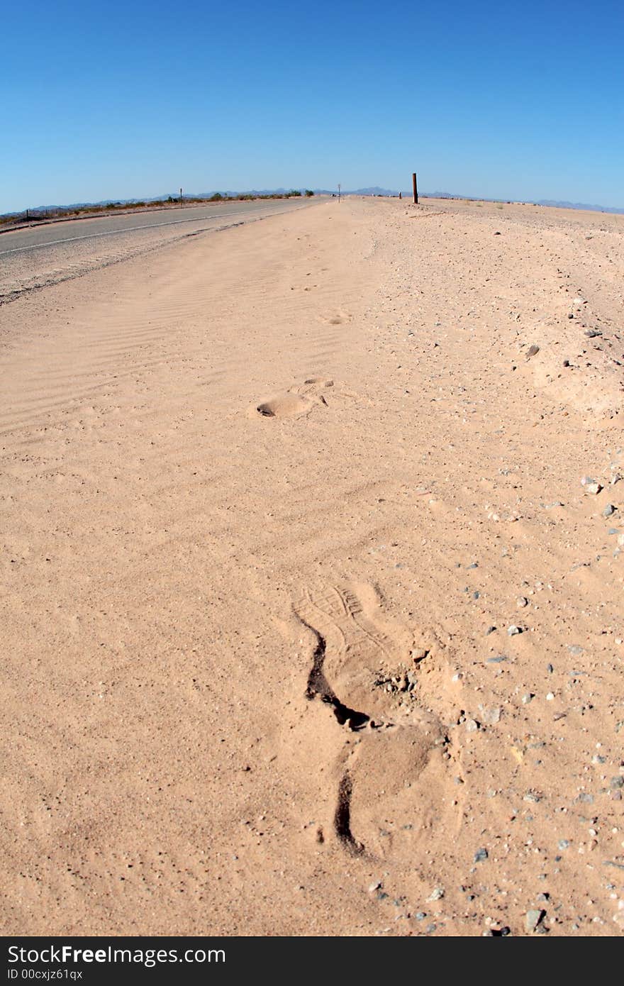 Footprint In Sand