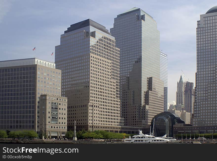 New York City - view from the river. New York City - view from the river