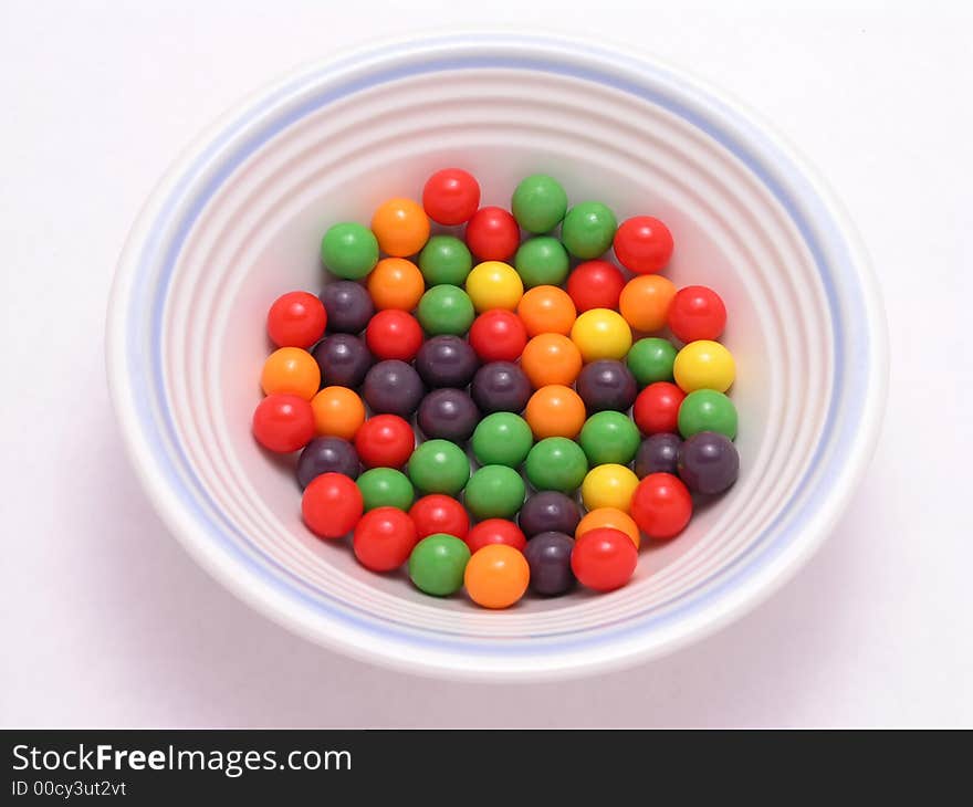 Bowl of Multi colored Candy. Bowl of Multi colored Candy