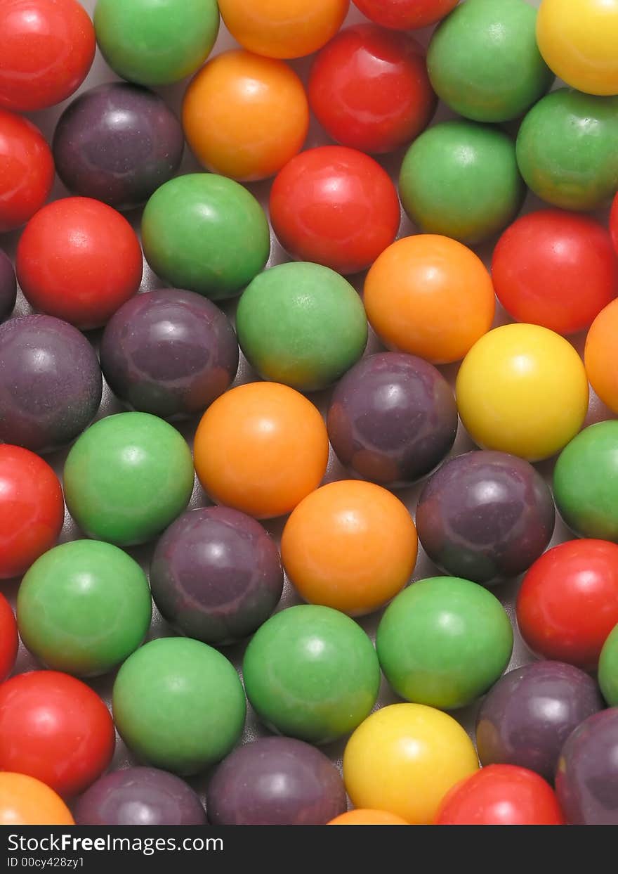 Multicolored candy balls