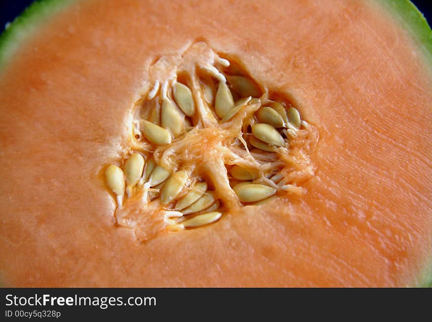 The Galia is a type of melon similar to a cantaloupe, though larger, and with deep green flesh. The Galia is a type of melon similar to a cantaloupe, though larger, and with deep green flesh.