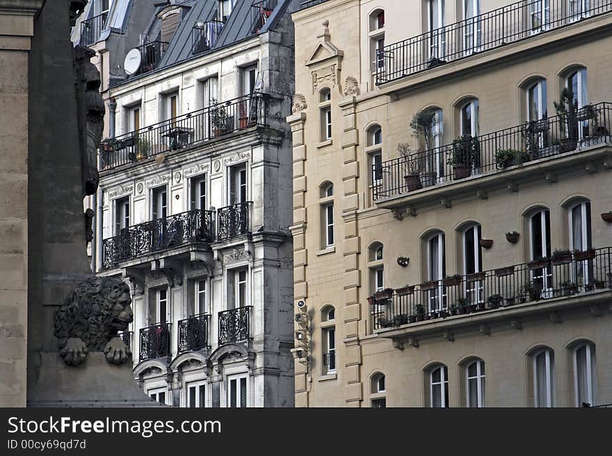 Wealthy and upscale homes located in Paris France. Wealthy and upscale homes located in Paris France